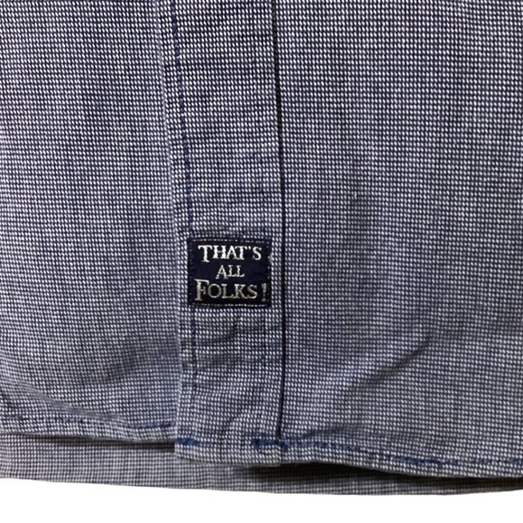 Vintage Warner Bros. Studios Looney Tunes Embroidered Button Up Men's Size Large - Picture 8 of 8